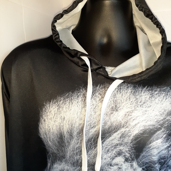 Lion Blue 2XL Men mens Hoodie Hooded Sweatshirt - Picture 3 of 7